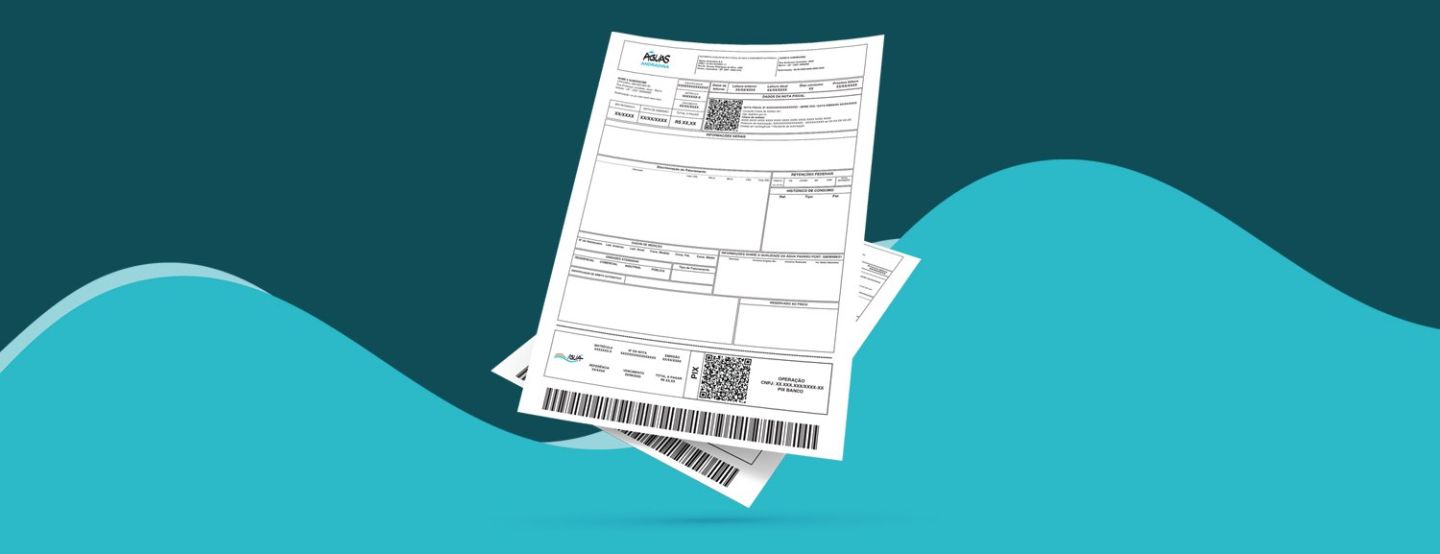 Conta de água agora traz dados da nota fiscal