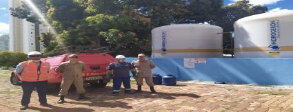Águas Cuiabá fornece hipoclorito de sódio para desinfecção de áreas públicas Águas Cuiabá fornece hipoclorito de sódio para desinfecção de áreas públicas