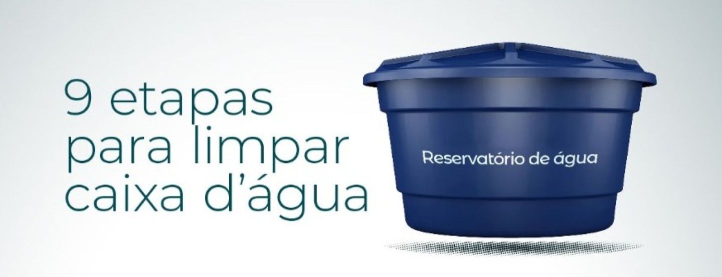 Caixa d'água limpa, água de qualidade na torneira Caixa d'água limpa, água de qualidade na torneira