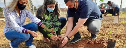 Águas Andradina e Secretaria do Meio Ambiente realizam plantio de mudas no Jardim Europa