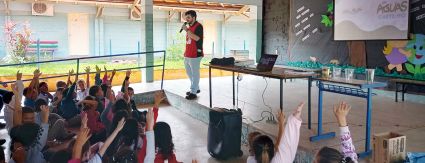 MEIO AMBIENTE: Águas Castilho leva informação para escola municipal MEIO AMBIENTE: Águas Castilho leva informação para escola municipal