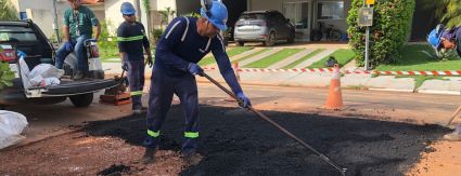 Águas Cuiabá agiliza recomposição de vias no período chuvoso