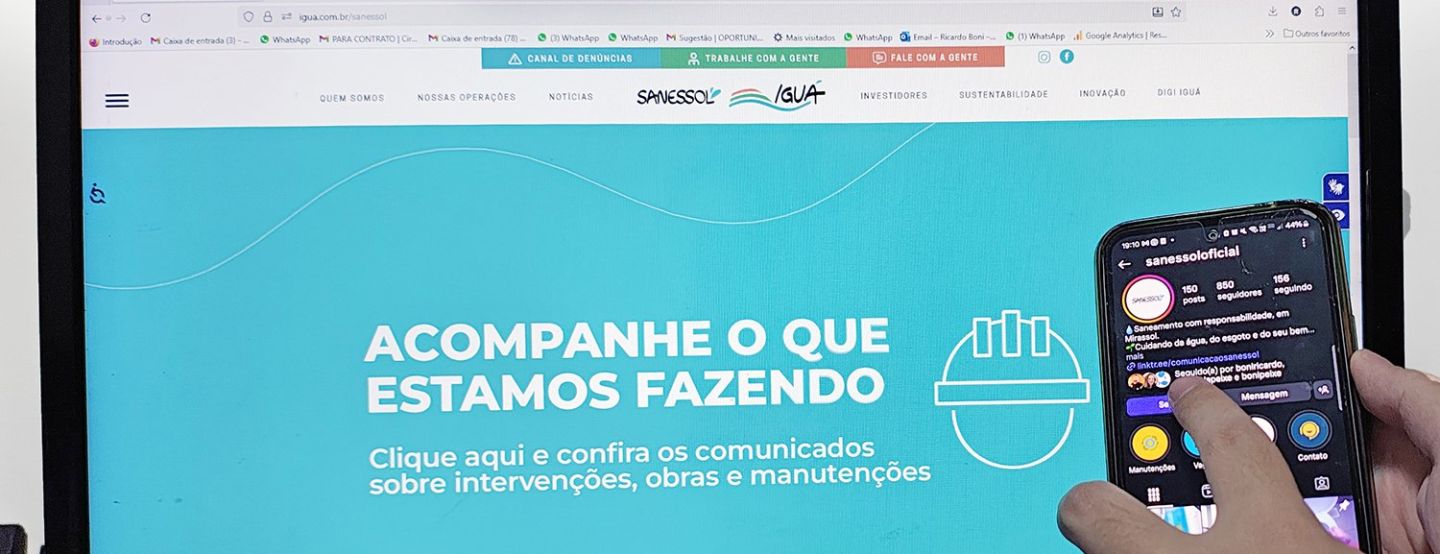 Água, esgoto e informação: Sanessol amplia diálogo com a população Água, esgoto e informação: Sanessol amplia diálogo com a população
