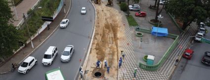 Obras de esgotamento sanitário avançam na região Central de Cuiabá Obras de esgotamento sanitário avançam na região Central de Cuiabá